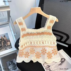 [COD] Auto Stuff เสื้อชั้นในปักลายลูกไม้มีรูสำหรับผู้หญิงเสื้อแขนกุดมีพู่แบบไม่สม่ำเสมอสำหรับฤดูร้อน