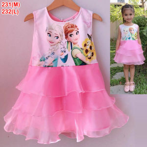 ส่งด่วน !! 2-8ขวบ เดรสเอลซ่าผ้าแก้ว 3 ชั้น ชุดกระโปรงเด็ก เดรสเด็กผู้หญิง เสื้อผ้าเด็กผู้หญิง ชุดเด็กผู้หญิง ชุดเด็กหญิง กระโปรงแก้ว [231]