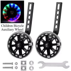 OURTOUR 1Pair 12-20 inch Children Bike Wheels Easy Install Reinforced Professional Training Wheels Heavy Duty Wear Resistant Auxiliary Bike Stabiliser