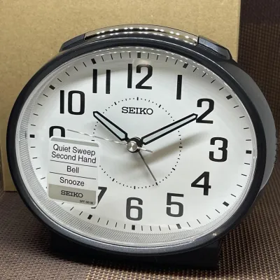 [Local SG Seller] Seiko Clock QHK059K Quiet Sweep Silent Movement Bell Alarm Light Alarm Clock QHK059