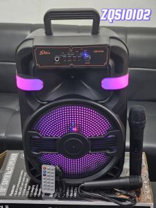 ลำโพงบลูทูธ รุ่น ZQS10102 ฟรีไมค์ลอย1ไมค์สาย1/รีโมท1ตัว ดอก10นิ้ว กำลังขับ20W รองรับAUX TF USB ปิดไฟได้ เพิ่ม-ลดเสียงได้ เสียงเบสแน่น ลำโพงพร้อมไมค์