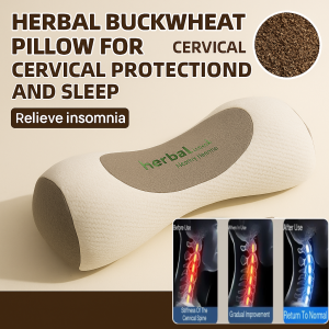 Cervical Traction Pillow Herbal Buckwheat Pillow Neck Pain Relief Spine Alignment Orthopedic Sleep Aid Support Pillow 荞麦枕