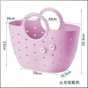 Storage Box Decorations Hollow Bottom Storage Rack Large Capacity Bathing Supplies Lightweight Material