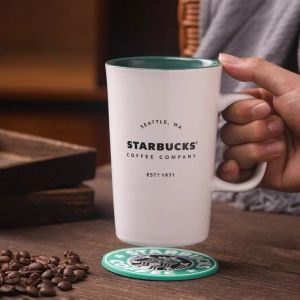 Starbucks Classic Heritage Ceramic Mug White 1971 Coffee Cup Genuine