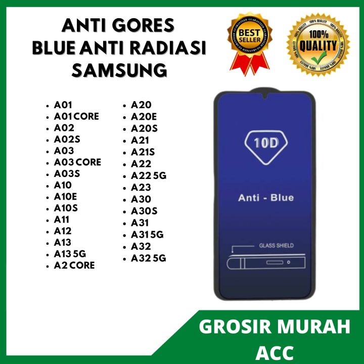 Tempered Glass Anti Blue Radiasi Samsung A01 A01 Core A02 A02s A03 A03 Core A03s A10 A10e 7152