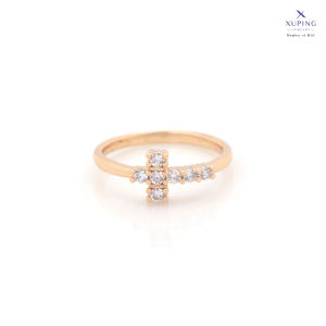 Xuping Cincin Wanita Lapis Emas Motif Permata Salib 0121250313
