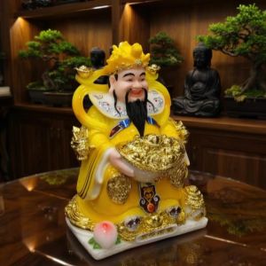 Tượng Thần Tiền Tượng Phát Chiêu Tài Chất Liệu Đá Nhập Khẩu Cao Cấp Đặt Bàn Thờ Thần Tài Để Tủ Thờ