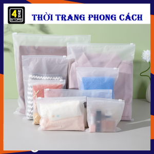 Set 5 Túi zip lụa mờ có khóa kéo đựng quần áo mỹ phẩm giày dép vớ du lịch chống thắm nước / Túi bảo quản quần áo vật dụng bền dẻo dai