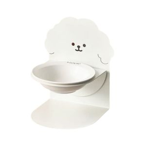 QIXING Protects Cervical Adjustable Food Feeder Detachable Anti-Tip Pet Feeding Dish Creative with ic Stand Cat High Footed Bowl for Cat and Dog