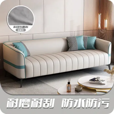 Simple and modern new type of washable technology fabric sofa small unit size double three person living room apartme