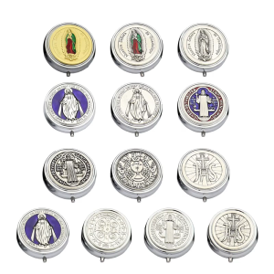 Compactly Metal Prayer Religious Case Featurings Builts In Mirror For Spiritual Items And Vanity Organization