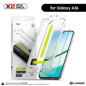 Ringke Easy Slide Clear Tempered Glass (2 PACK) for Samsung Galaxy A36/A56 Tempered Glass Screen Protection