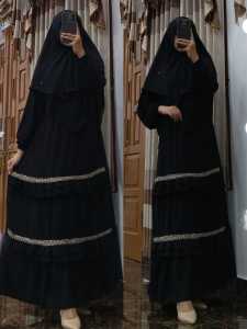 gamis terbaru model RKU (renda kriwil umpak) untuk dewasa