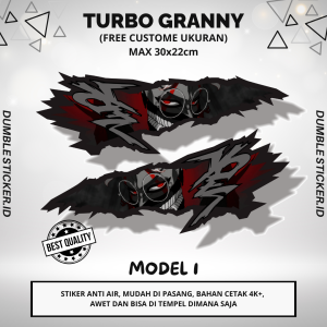 Sticker Stripping All Type Motor Print Cutting Stiker Mata Anime Turbo Granny Model 1