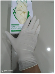 1 Hộp Găng tay cao su y tế latex KHÔNG BỘT Sgloves hộp 100 chiếc size XS S M L