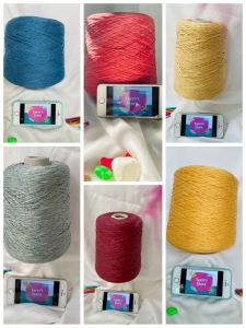 Yarn - Sợi Dệt Cotton Hàng Ý | Sợi mềm dạng dep ngoài móc nón mũ túi thì có thể móc áo váy | Cuộn 250gram | Terri Store