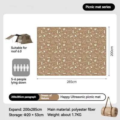 Naturehike Village 6.0 Gen 2 | 13 Tent Ground Cloth Sheet Camping Automatic Tent Floor Mat Add-on Footprint Groundsheet Waterproof Picnic Mat Moisture Proof Pad