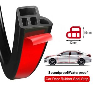 MIRELINA 5/10M Car Door Seal Strips Rubber 2 Layer Car Door Seal Durable Windproof Hood Sealing Strip Automobiles
