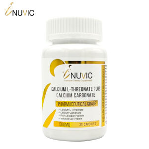 แคลเซียม แอลทรีโอเนต x 1 ขวด แคลเซียม คาร์บอเนต คอลลาเจน เปปไทด์ ซอยโปรตีน อินูวิค แอล-ทรีโอเนต Inuvic Calcium L-Threonat Calcium Carbonate Collagen Peptide