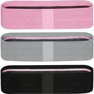 Resistance Band Set - Non Slip Cloth Exercise Bands to Workout Glutes Thighs & Legs - Includes Booty Band Training Videos for Gym & Home Fitness Yoga Pilates for Men/Women - 3 Levels