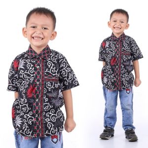Baju Batik Couple Ayah Dan Anak Laki laki umur 3-10 tahun - Batik Anak Cowok - Kemeja Batik Pria Lengan panjang dan pendek Terbaru Kekinian
