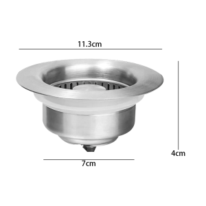 Kitchen Sink Drain Strainer Stainless Steel Pop Up Sink Stopper Anti-Clogging Sink Food Catcher Basket Odor Filter Sink Plug