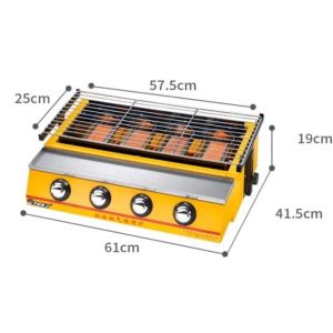 Bếp nướng ETON bằng gas 4 trụ K222 6 TRU  ET-K233