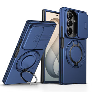 For Samsung Galaxy Z Fold 8 Ultra 5G Case Slide Lens Camera Protector Armor Phone Cover For ZFold 8 Fold8 Ultra Ring Holder Case