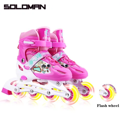 SOLOMAN Adjustable Inline Skates Skates (Purple)