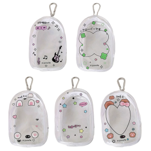 Nhỏ gọn Chống Bụi thu tổ chức Trường hợp với cửa sổ trong suốt hiển thị và Carabiner Keychain cho du lịch