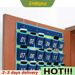 EHBqna Numbered Pocket Chart Over The Door Organizer Homeschool Supplies Classroom Decor Storage Bags For Cell Phones Calculator Holder