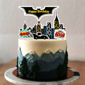 Topper cake Batman happy birthday hiasan kue ulang tahun