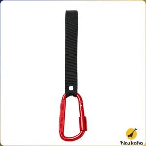 Naukaha Aluminum Alloy D-Shape Handlebar Hook Nylon Webbing Carabiner Clip Hanger for Bike Motorcycle