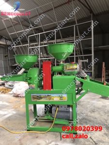 Máy xát gạo có lọc sạn tf555  lắp mô tơ TAFACO toàn phát