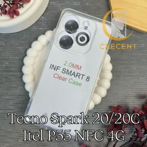 Soft Case Clear Silikon Komptibel Untuk Itel P55 NFC 4G Itel P55 5G Itel RS4 Realme C67 Bening Transparant Tebal 2mm