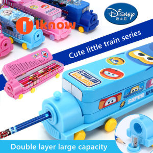 I know Pencil Case Stationery Pen Storage+Sharpener Girl Boy Kid School Student for Disney