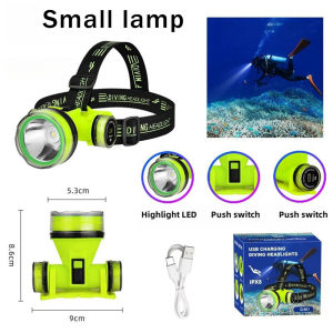 Professional Diving Headlight Outdoor Headlamp Flashlight Led Headlamp Usb Rechargeable Underwater Light Waterproof Fishing Headlamp Searchlight