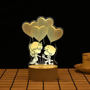 3D Acrylic Light Creative Bedroom Lamp LED Night Lights Best Holiday Birthday Gift 3colors / 7colors for Home Bedroom Christams Decor for Child Adult