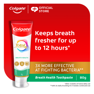 NEW Colgate Total Breath Health Antibacterial Toothpaste Keeps Breath Fresh 80g