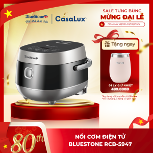 ( 1 ĐỔI 1 TRONG 30 NGÀY ) Nồi Cơm Điện Tử CHÍNH HÃNG BlueStone RCB-5947 - 12 Lít - Bảo hành chính hãng 2 năm - CasaLux Store