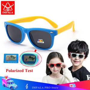 Fashion Kids Sunglasses Baby Boys and Girls 2-10 Years Old Silicone Frame Elastic Material Can not Broken Anti Glare UV Protection Sun GlassesIMPALA PG1806W