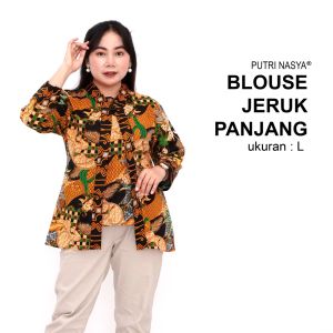 Atasan Batik Blouse Big Size Wanita Lengkap L-XL-2L-3L-4L-5L-6L-7L