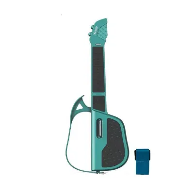 GOOD STUFF Automatic Transmission Smart Stringless Guitar Two Levels Volume Foldable Music Enlightenment Instrument Music Synthesizer 7 Key Playing Kids Electric Musical Guitar For Beginner Entry Level