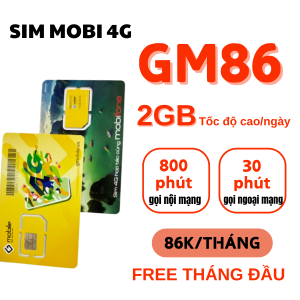 Sim GMobile Mobifone Data Tốc Độ Cao 3GB/ngày + Miễn Phí Nghe Gọi Tặng Miễn Phí 3 Tháng Đầu Dùng Không Nạp Tiền GM35 GM68 GM86 GM120 GM200 | FREESHIP - CHƯA KÍCH HOẠT