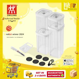 ZWILLING Fresh & Save Vacuum CUBE Container with NFC Tag Set Grey