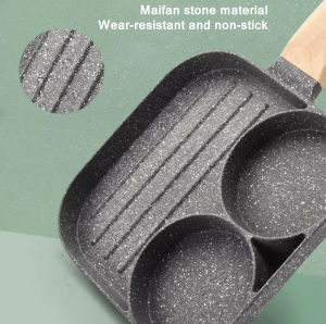 [SG LOCAL SELLER] 3in1 Multifunction Non-Stick Grill Square Pan /Tamagoyaki pot 4 Eggs Frying Pan 2 Eggs Breakfast Pan PFOA Free Maifan Stone Non-Stick Coating From Switzerland Suitable For Induction Stove/Gas Stove