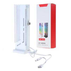 Durable ARGB Vertical Graphics Holder Vertical GPU Holder Keep GPU Safe and Secure Compatible for 5V ARGB System