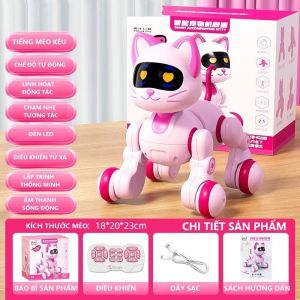 Đồ Chơi Robot Chó Mèo Thông Minh Điều Khiển Từ Xa 8 Bánh Xe Phiên Bản Mới Có Thể Di Chuyển Trên Nhiều Địa Hình
