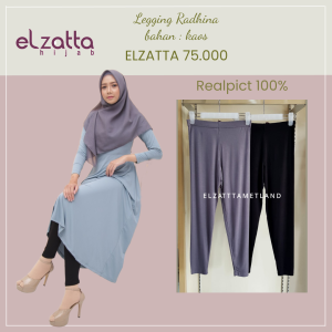 Elzatta Legging Radhina Lengging Bahan Kaos Dalaman Wanita Warna Pekat daleman celana legging