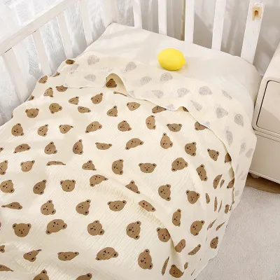 Oldlaiben 80x80cm Newborn Baby Muslin Swaddle Soft Cotton Blanket Towel Kain Bedung Kain Selimut Napkin Lampin